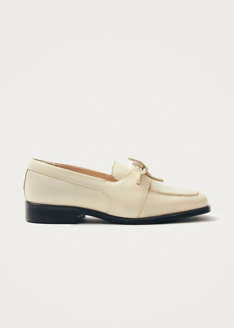 Alohas Amour Mocasines de Cuero Color Crema