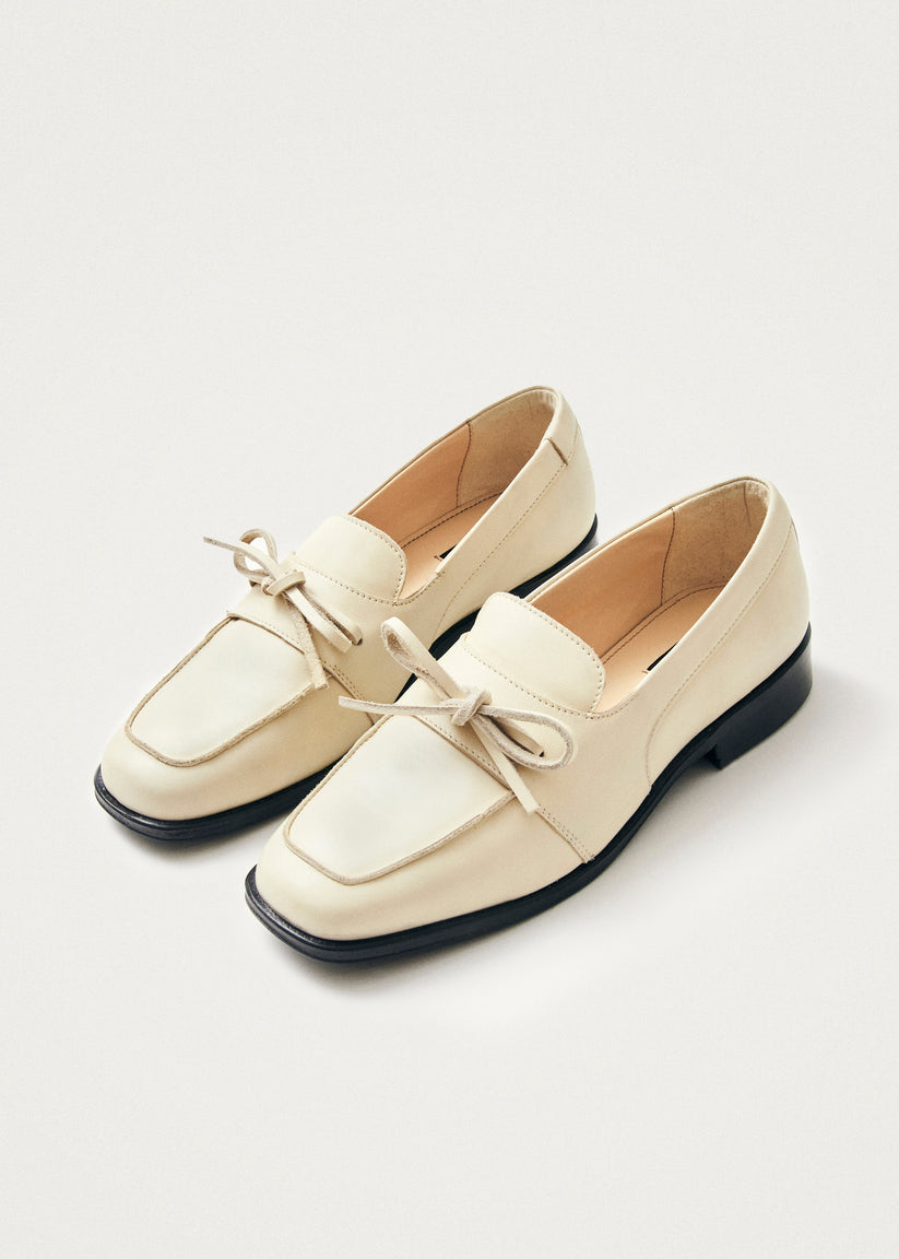 Alohas Amour Mocasines de Cuero Color Crema Oferta exclusiva