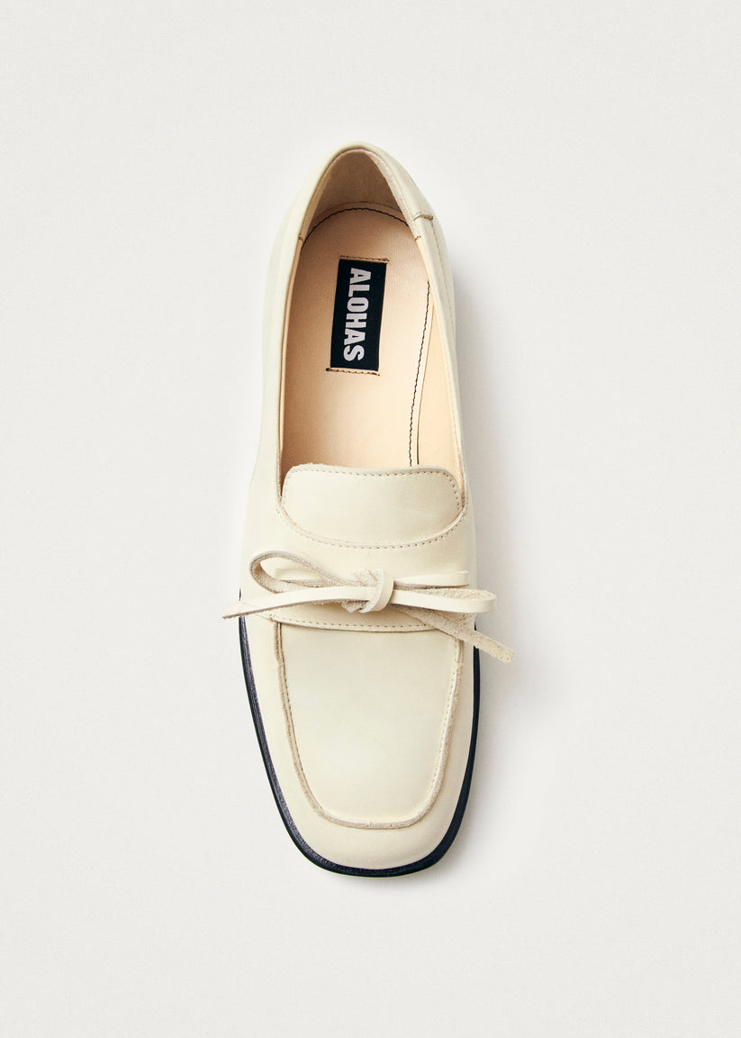 Alohas Amour Mocasines de Cuero Color Crema Oferta exclusiva
