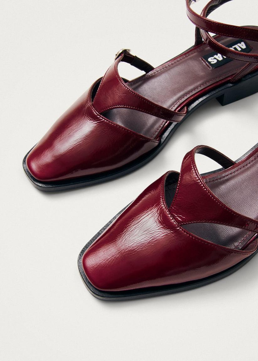 Alohas Aveline Bailarinas de Cuero Burdeos Última moda