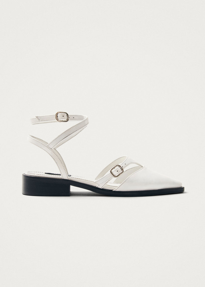 Alohas Aveline Bailarinas de Cuero Color Crema