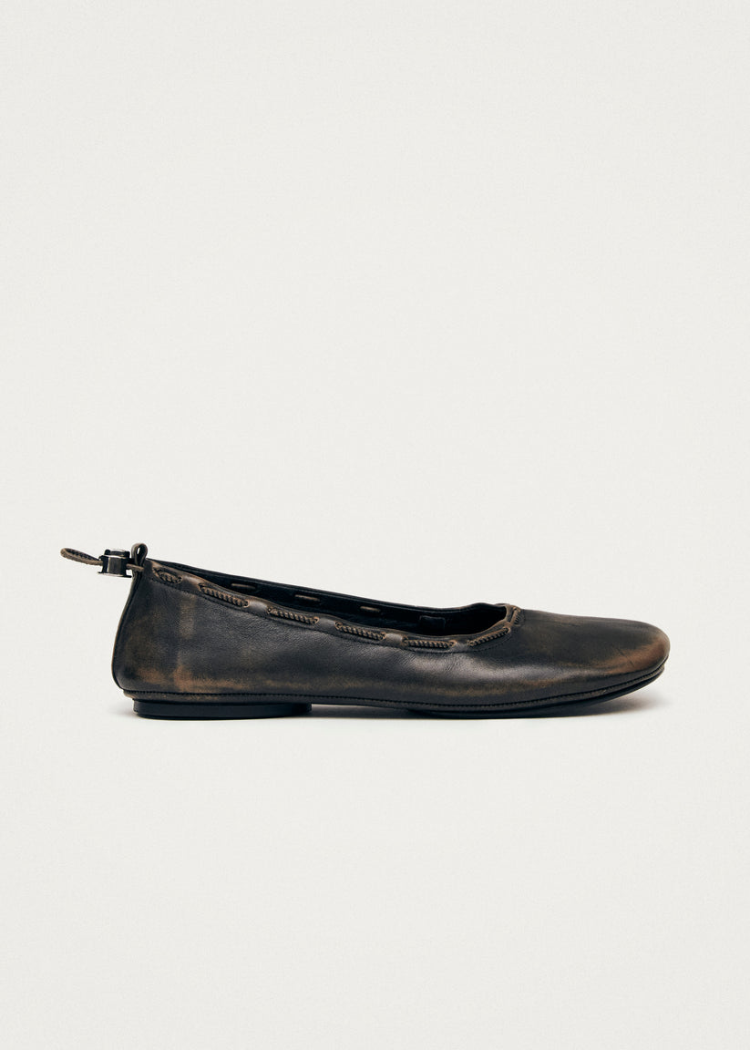 Alohas Gill Brushed Bailarinas de Cuero Marrón