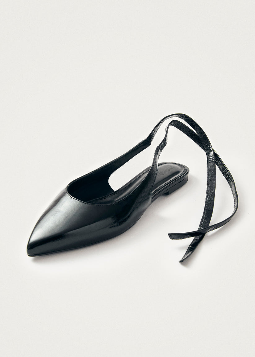 Alohas Ribbon Onix Bailarinas de Cuero Negro Precio ultrabajo