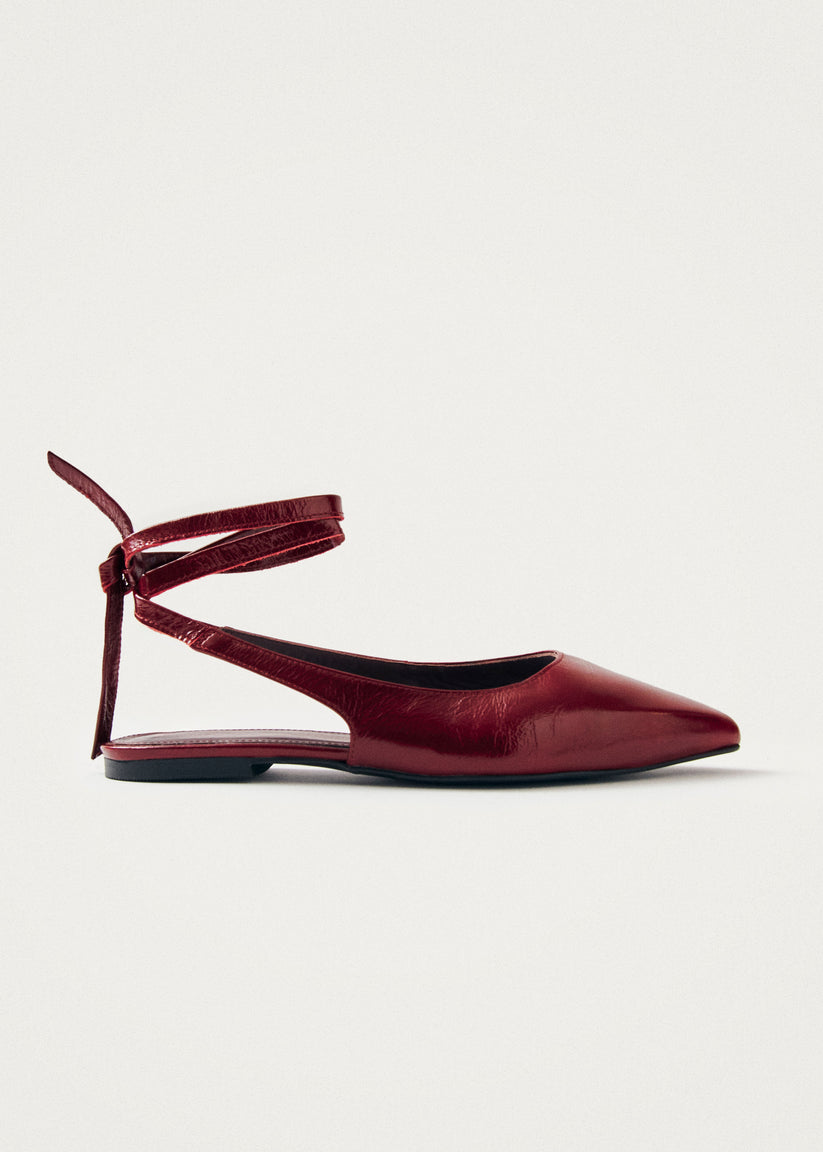 Alohas Ribbon Onix Bailarinas de Cuero Burdeos