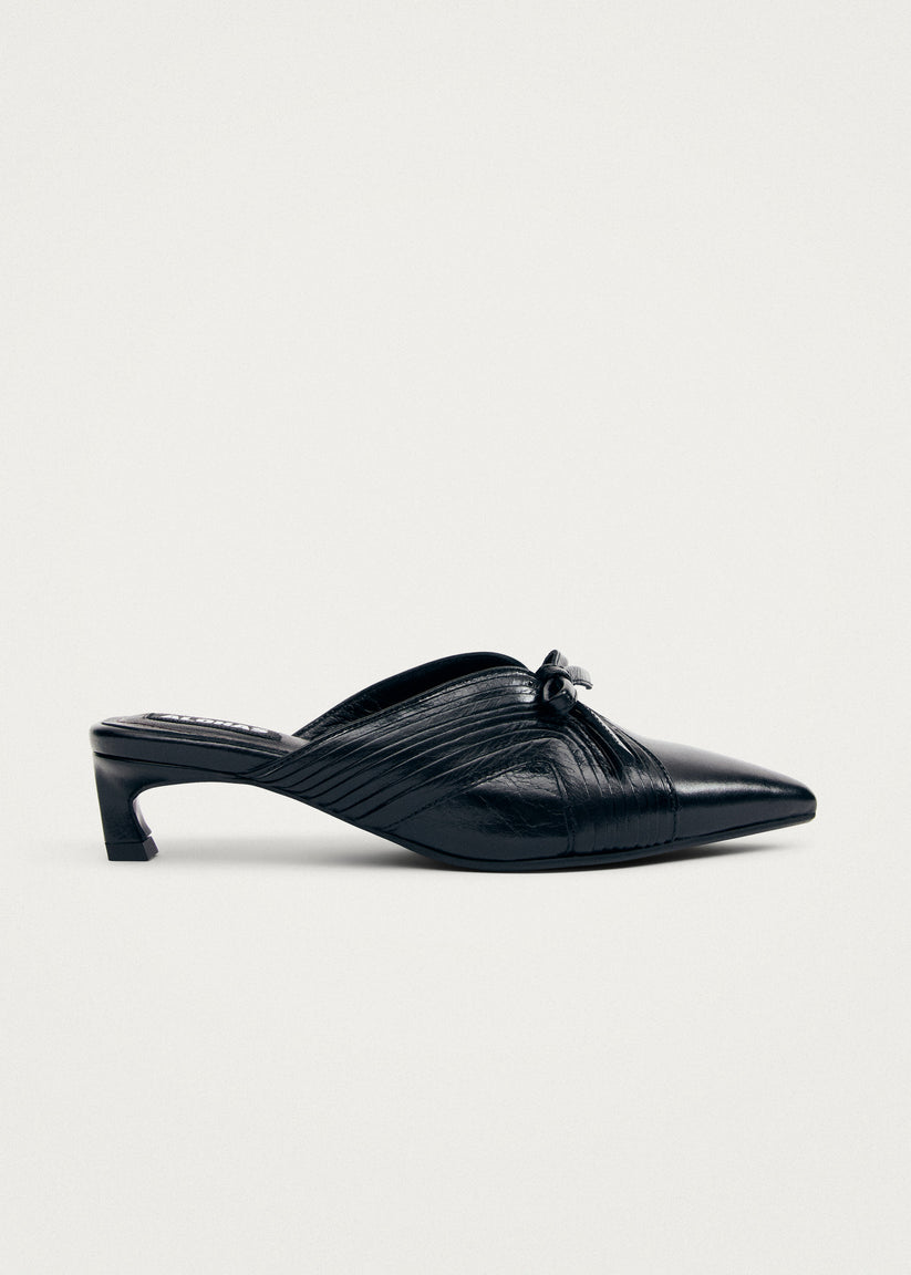 Alohas Gayle Mules de Cuero Negro