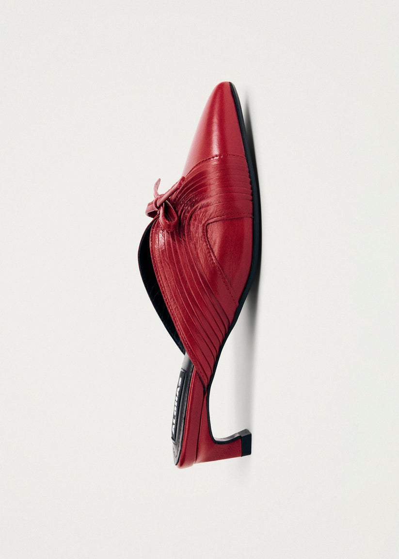 Alohas Gayle Mules de Cuero Rojo En línea