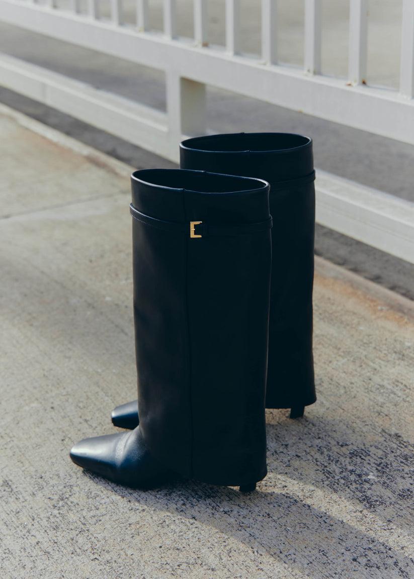 Alohas Kaia Botas de Cuero Negras Outlet