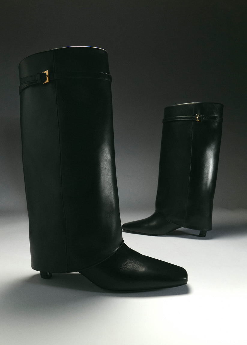 Alohas Kaia Botas de Cuero Negras Outlet