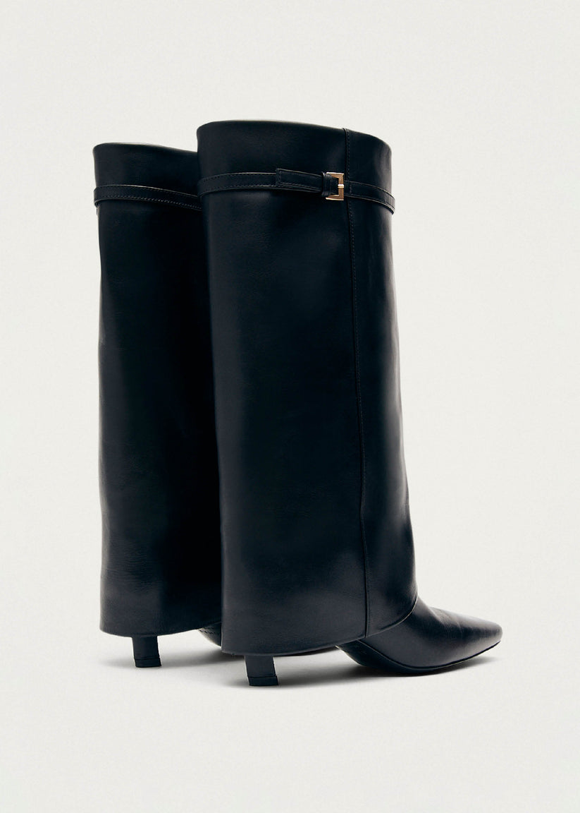Alohas Kaia Botas de Cuero Negras Outlet