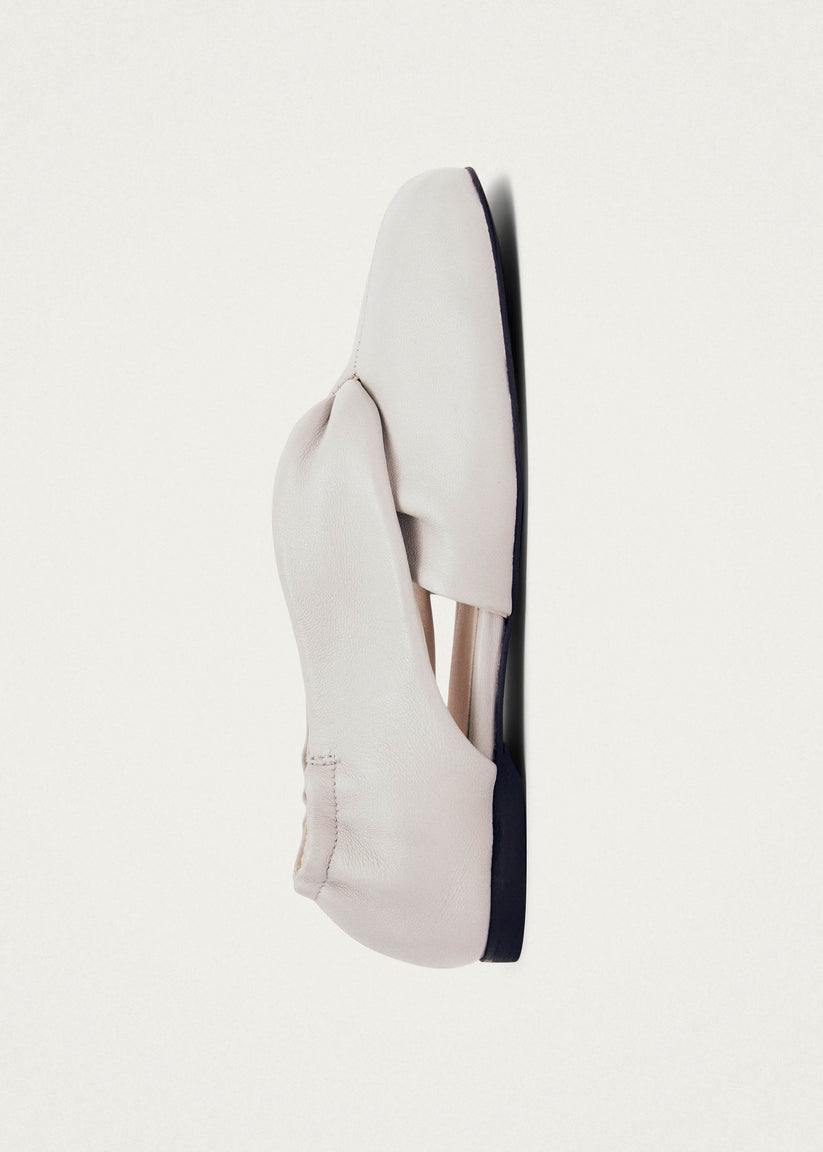 Alohas Alaula Light Grey Leather Ballet Flats Rebajas