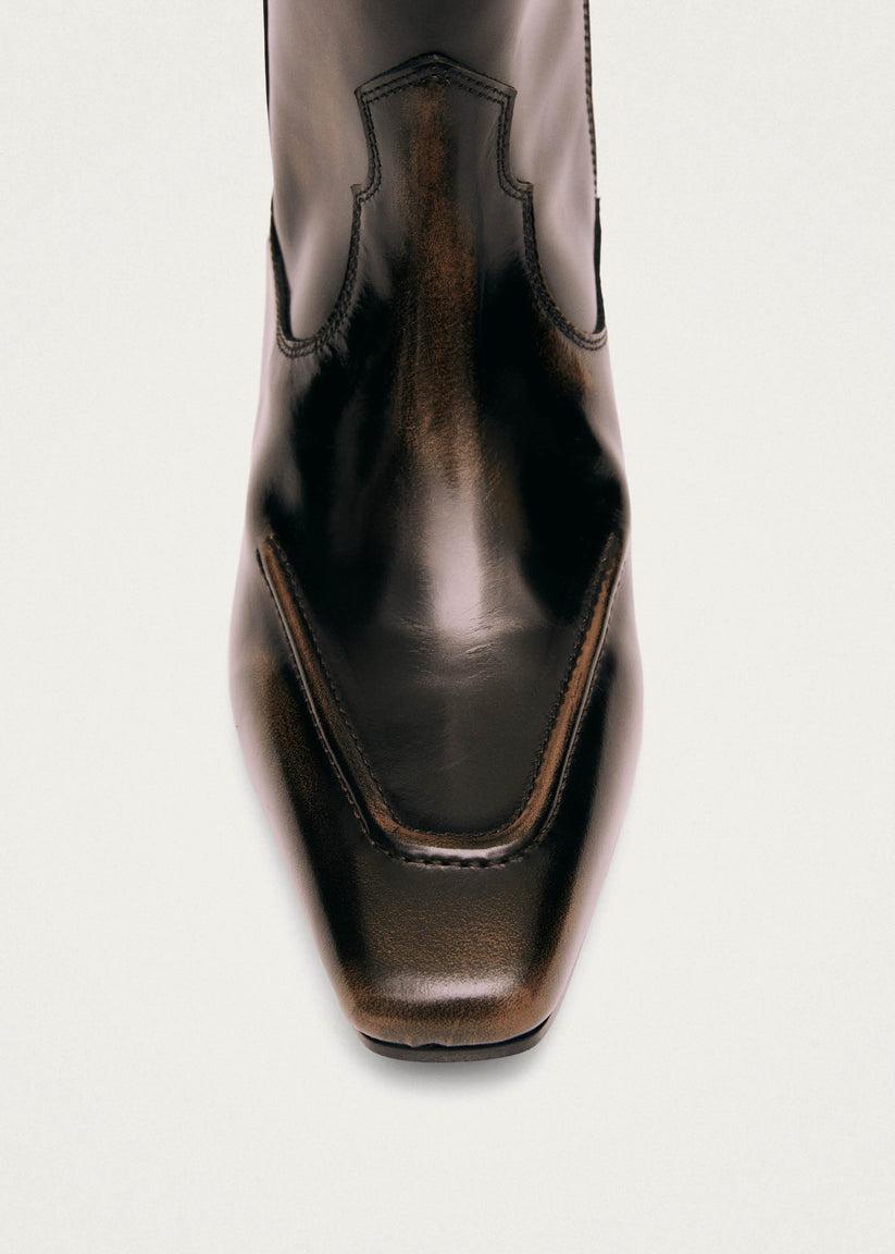 Alohas Chase Brushed Botas de Cuero Marrón En oferta
