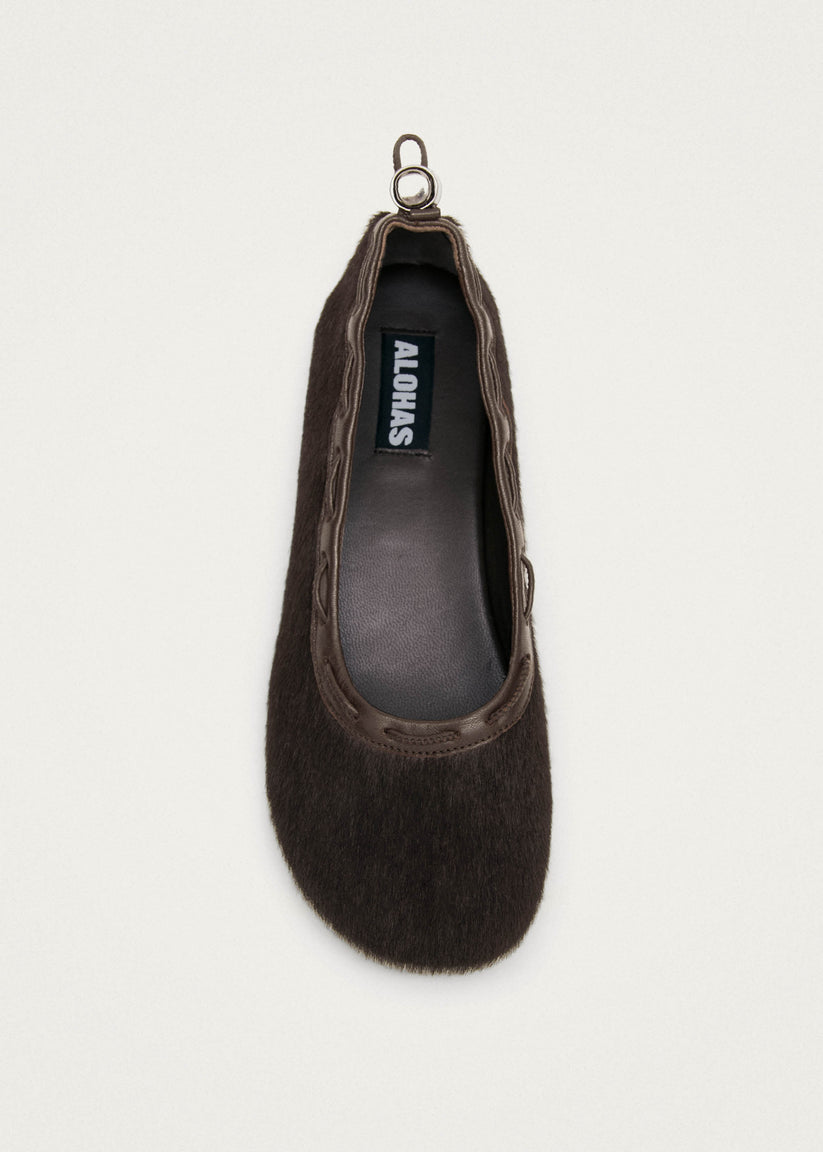 Alohas Gill Soft Bailarinas de Cuero Marrón Gran oferta