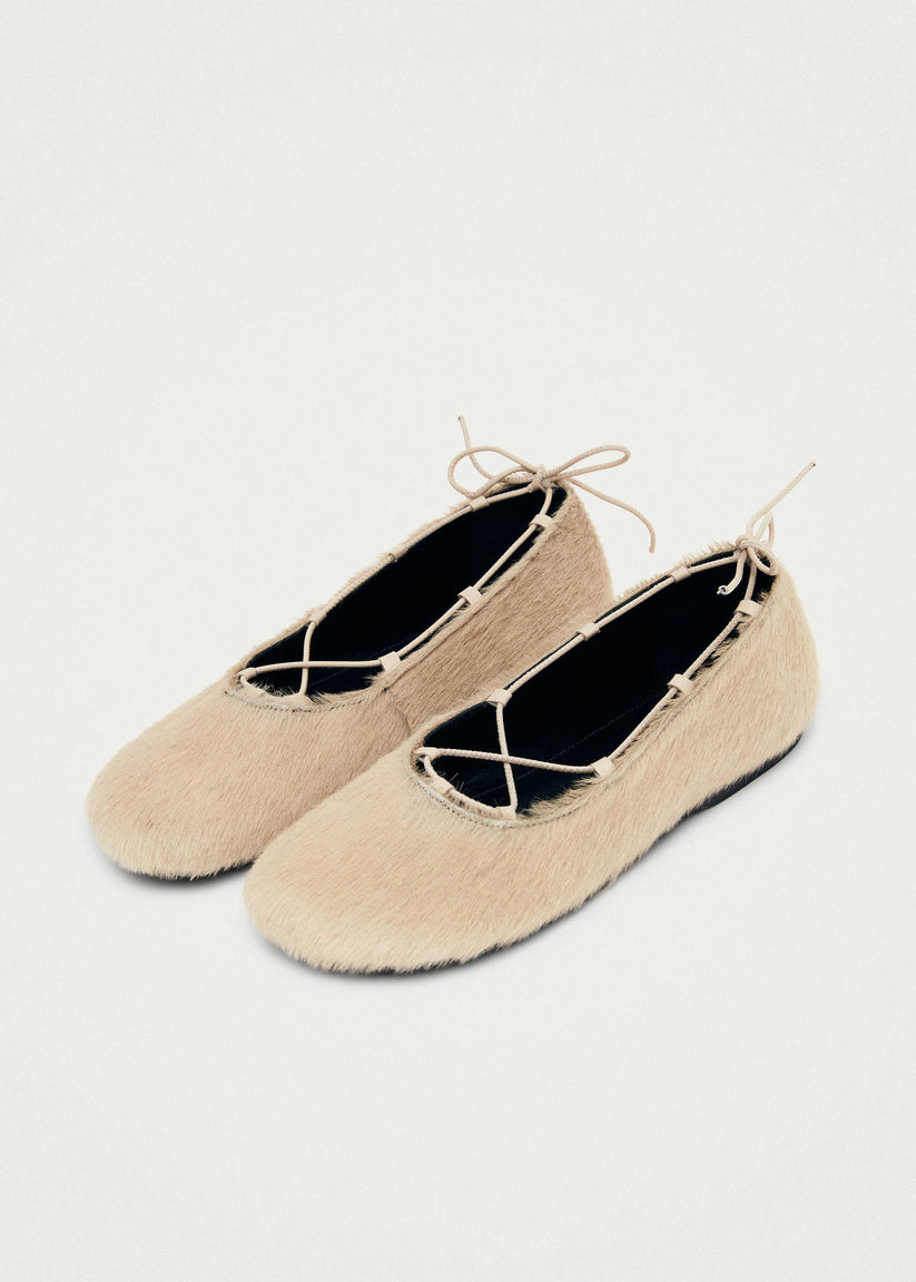 Alohas Hollis Soft Cream Leather Ballet Flats Los más vendidos