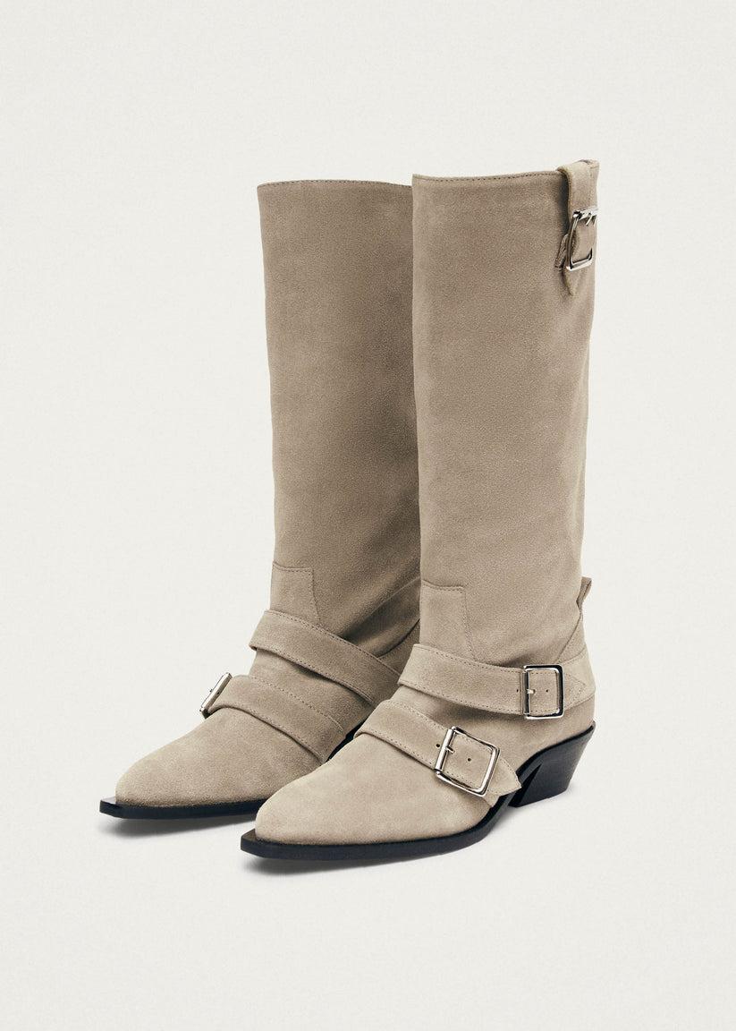 Alohas Ryder Suede Beige Leather Boots Ventas relámpago