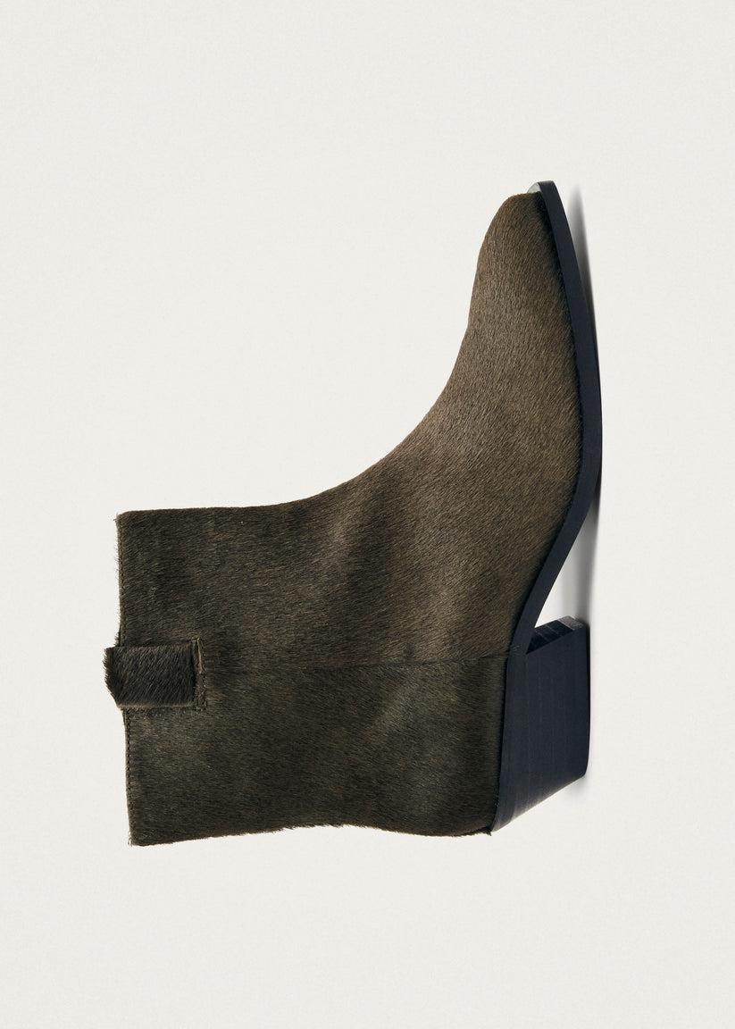 Alohas Syd Botines de Cuero Suave Color Caqui Descuento