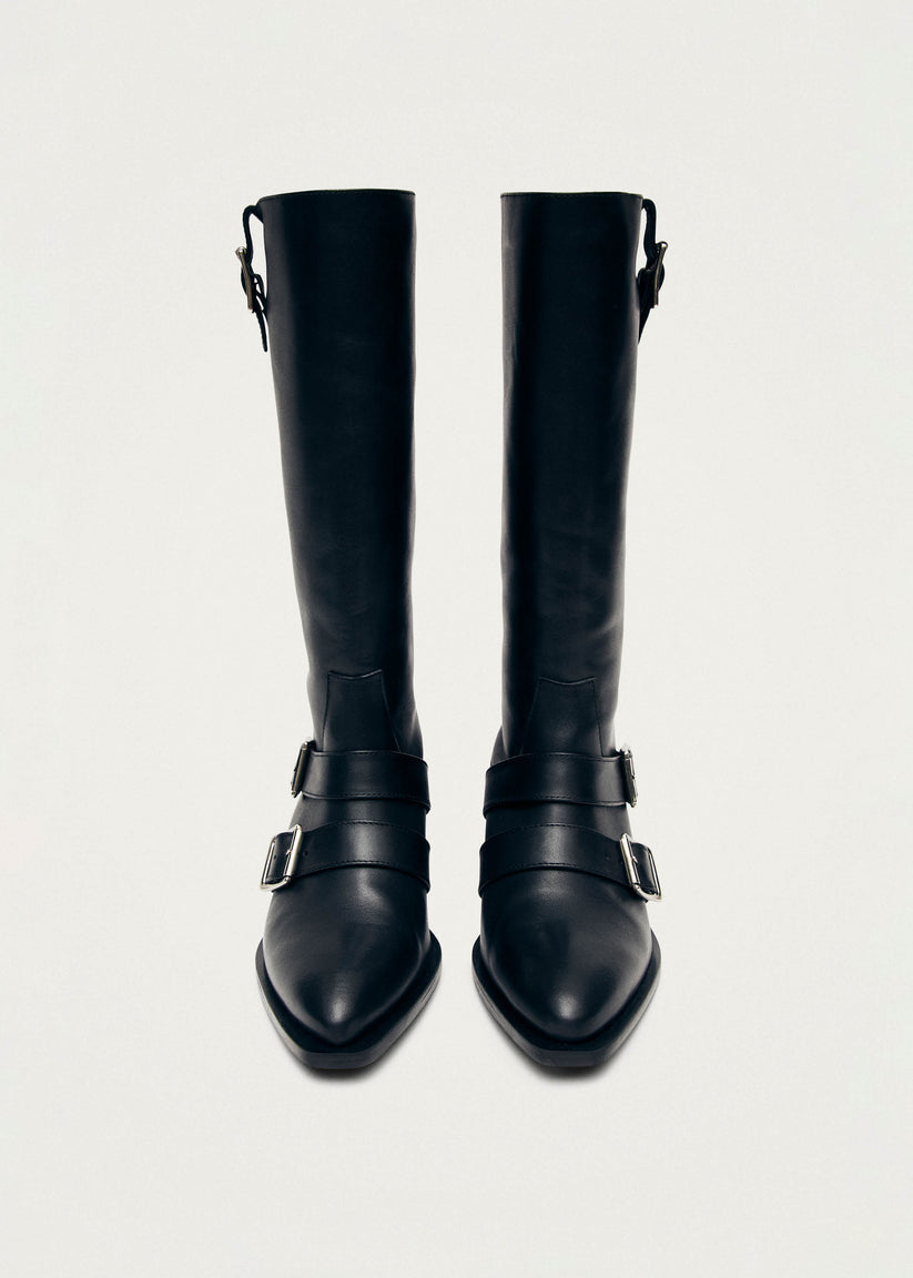 Alohas Ryder Black Leather Boots Mejor oferta