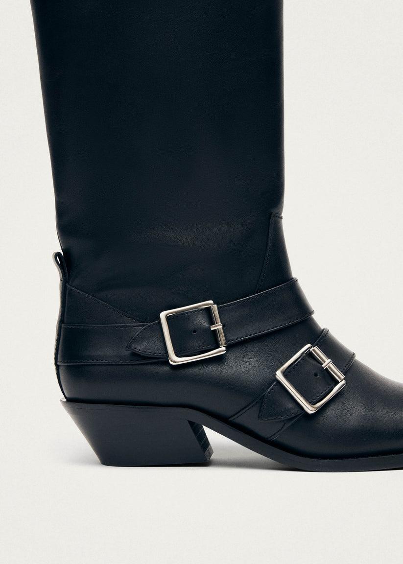 Alohas Ryder Black Leather Boots Mejor oferta