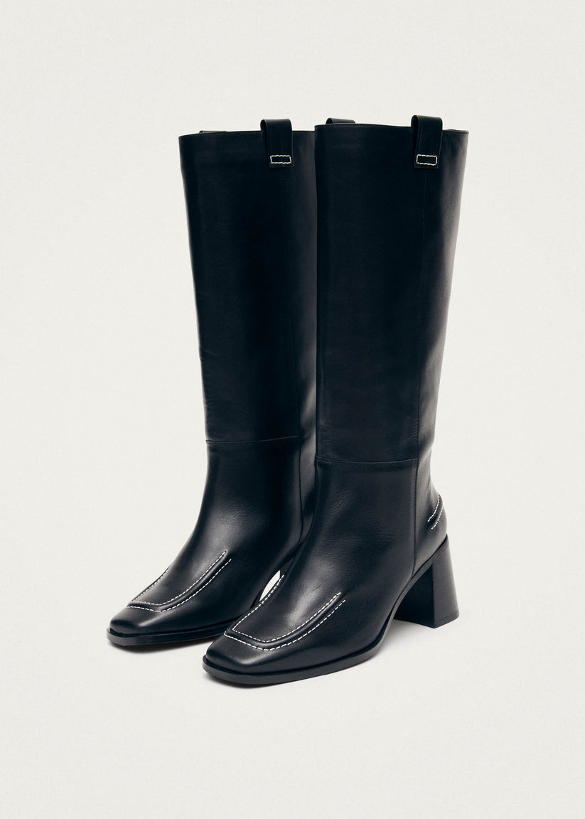 Alohas Brayden Botas de Cuero Negras Rebajas top
