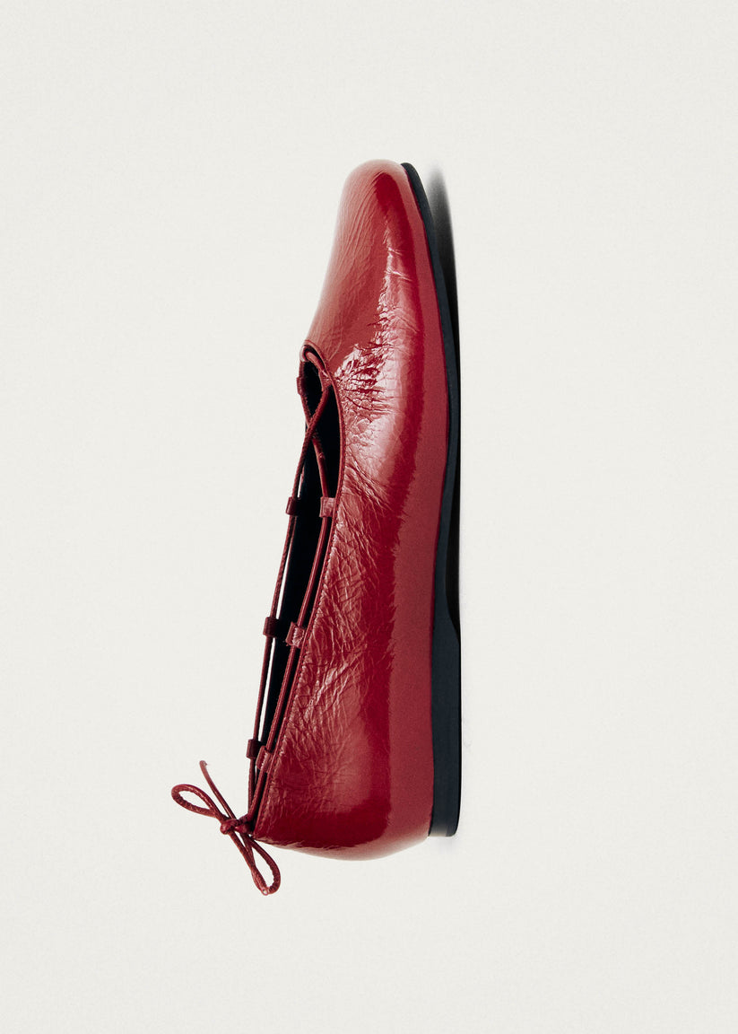 Alohas Hollis Onix Red Leather Ballet Flats COMPRAR AHORA