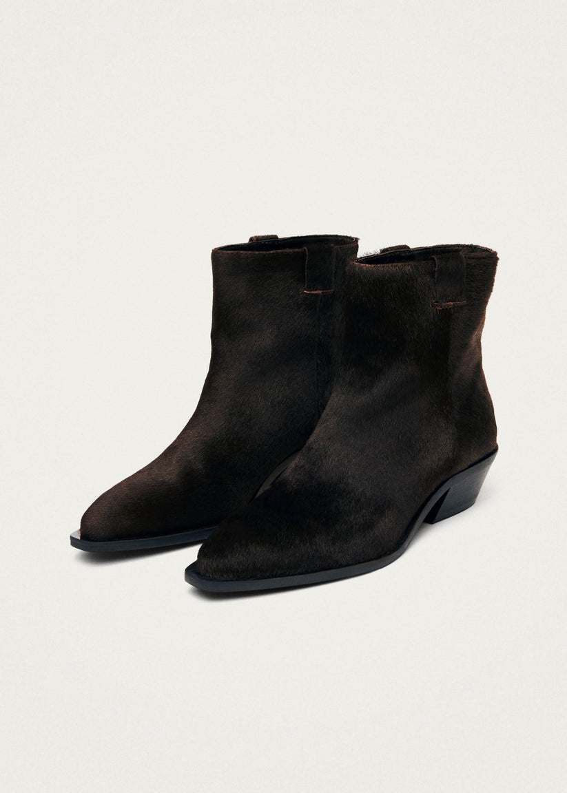 Alohas Syd Botines de Cuero Marrón Oscuro Suave Precio de fábrica