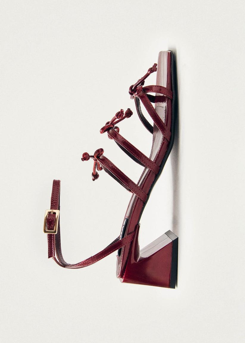 Alohas Luzelle Onix Burgundy Leather Sandals Superdescuento