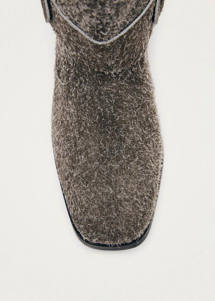 Alohas Rocky Suede Fuzzy Khaki Leather Boots Ofertas especiales
