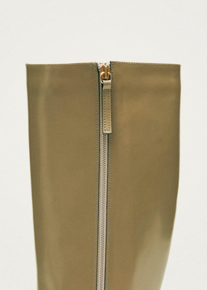 Alohas East Sleek Botas de Cuero Color Caqui Devoluciones gratuitas