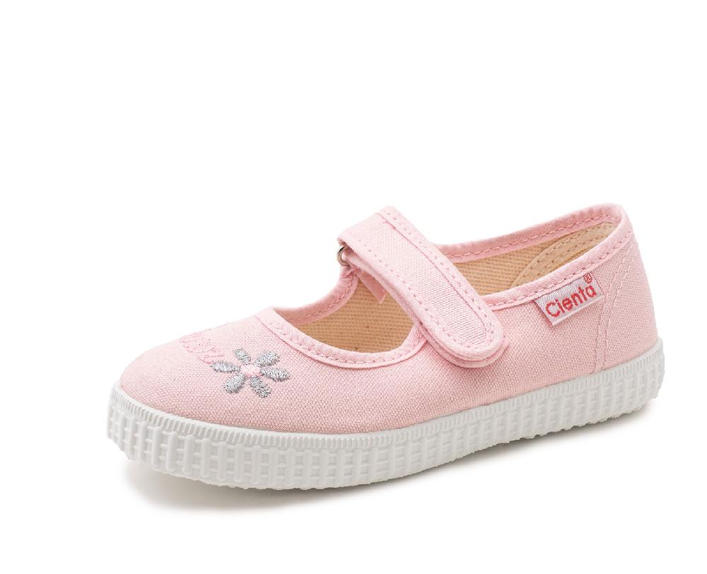 Cienta Merceditas Velcro Flor Bordada Solo hoy