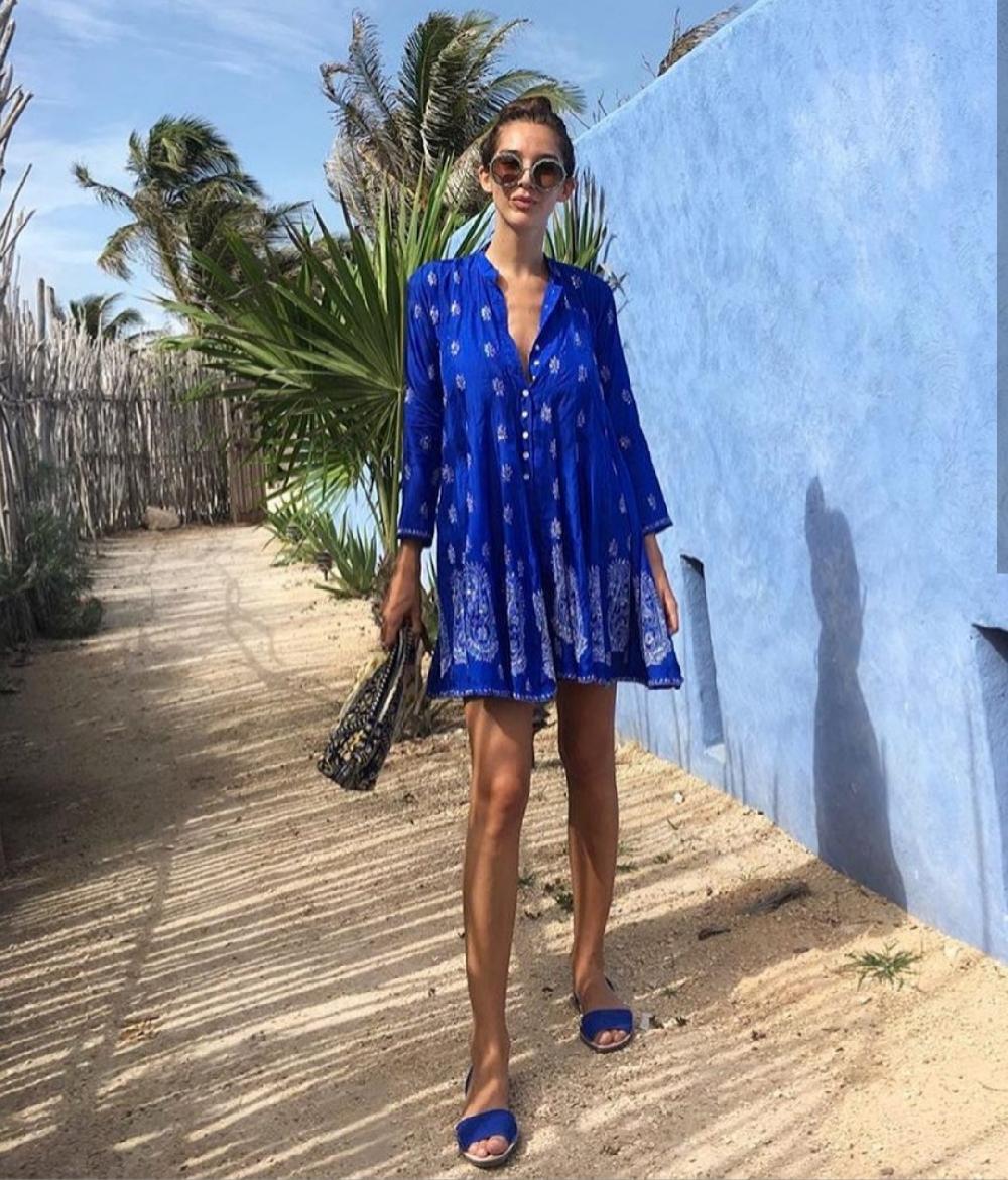 Del rio london Suede sandals electric blue Última moda