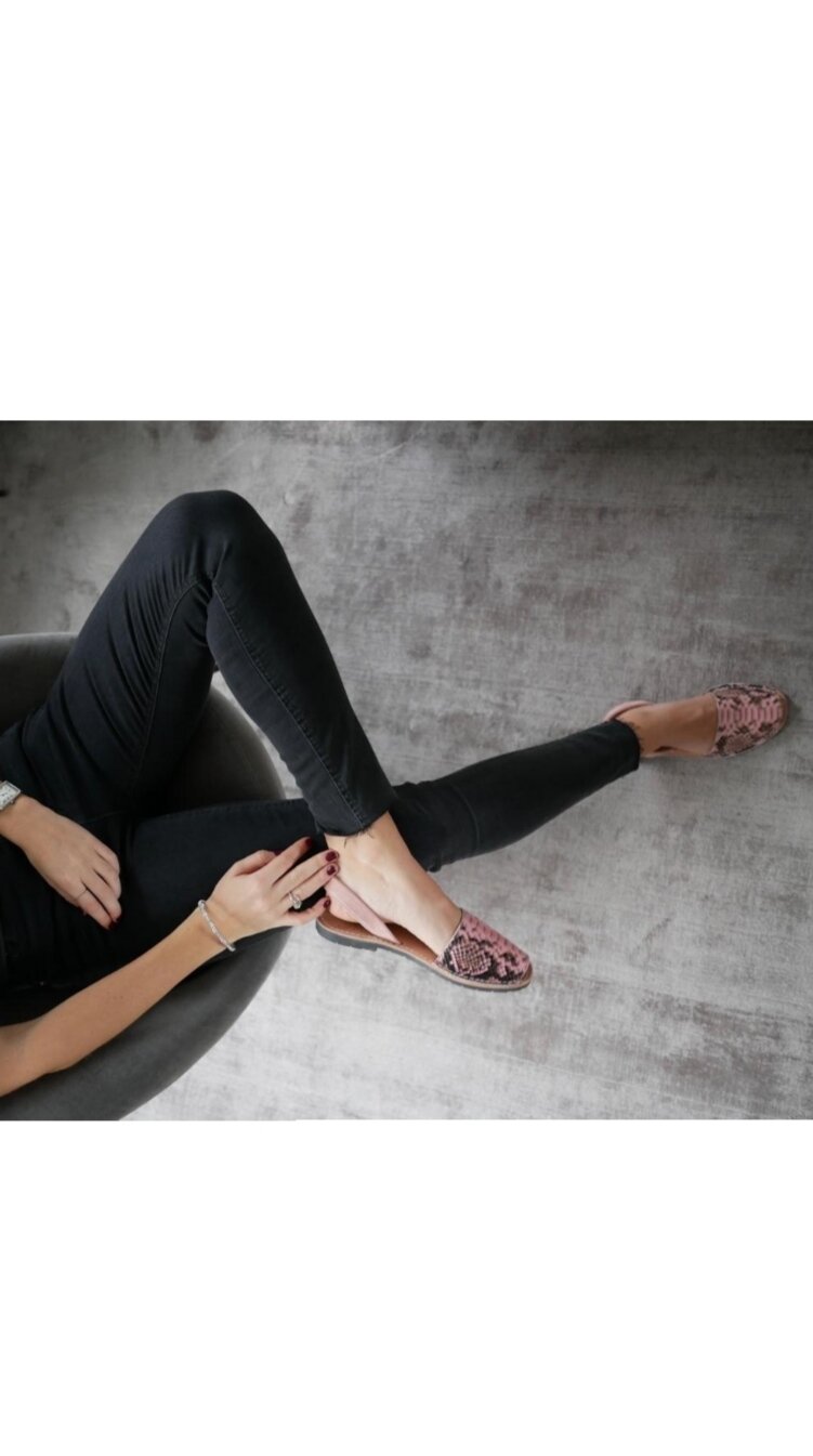 Del rio london Classic python flats rose Outlet