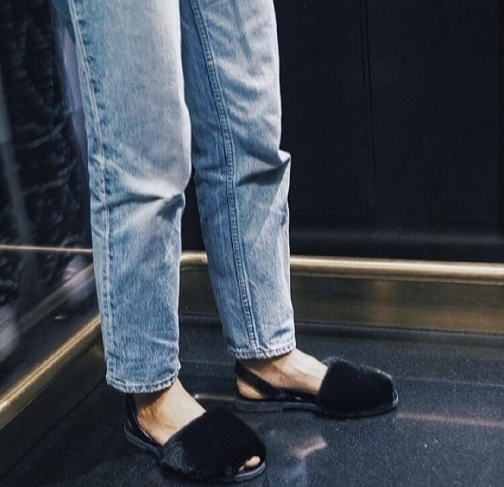 Del rio london Classic mink flats black - python slingback Rebajas baratas