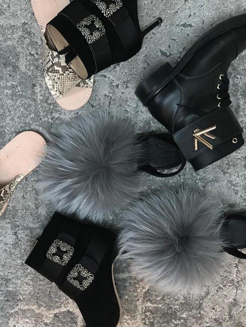 Del rio london Classic Finn raccoon flats grey - suede slingback Liquidación