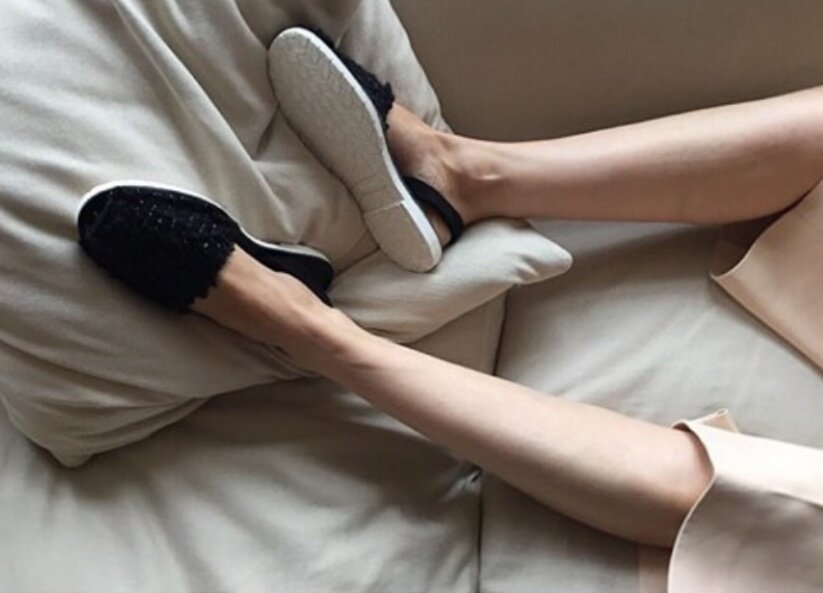Del rio london Classic metallic bouclé flats black Precio de fábrica