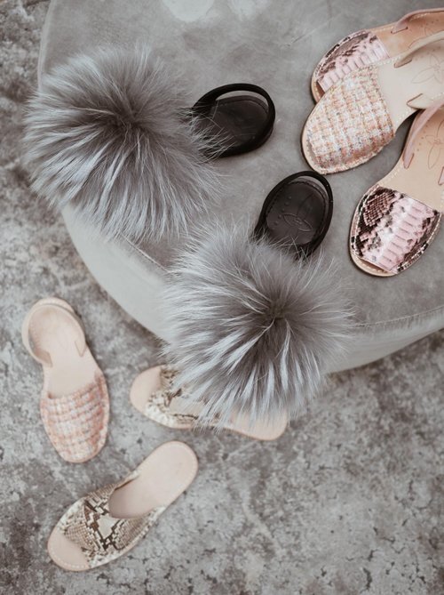 Del rio london Classic bouclé flats peach Promoción por tiempo limitado