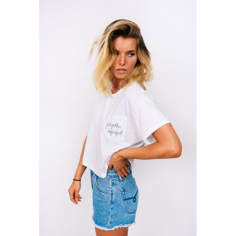 Dolfie SHORT JEANS WOMAN ALEXA - INDIGO RETRO BLEACHED Oferta especial de fábrica