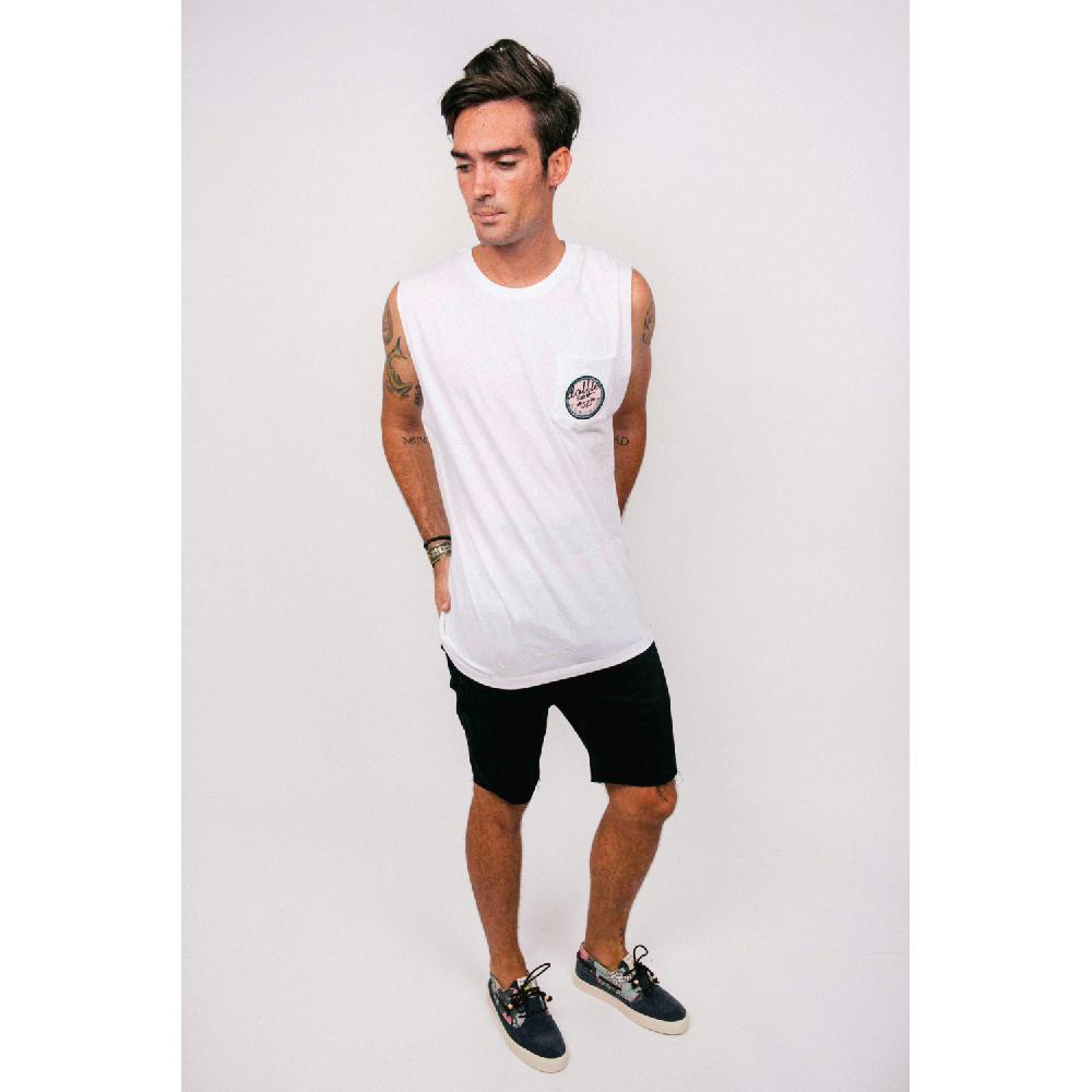 Dolfie TANK TOP MAN 1 - PARADISE PATCH WHITE Grandes descuentos
