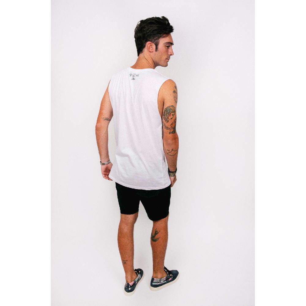Dolfie TANK TOP MAN 1 - PARADISE PATCH WHITE Grandes descuentos