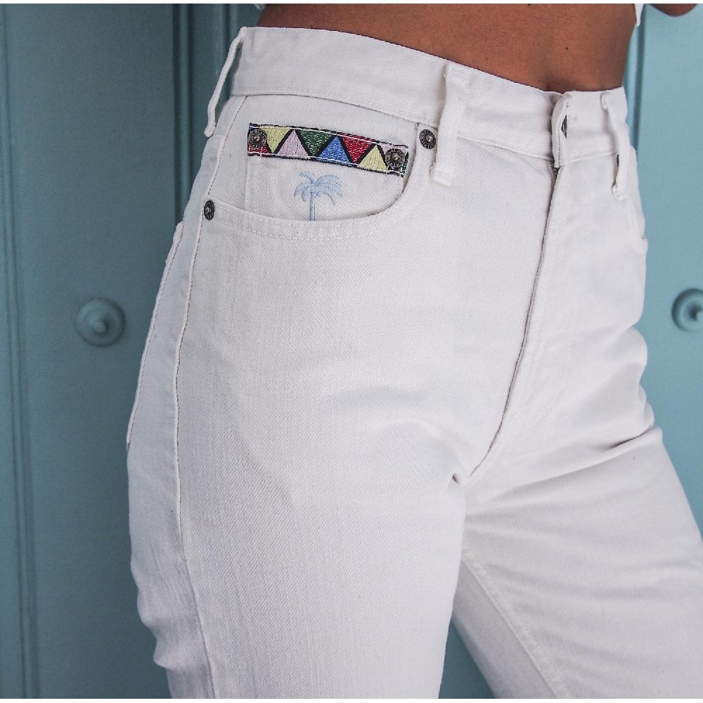 Dolfie JEANS WOMAN NINA - JEANS WHITE RETRO Liquidación