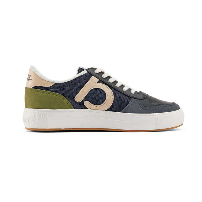 Duuo Zapatillas azules causal con detalles beige y verde Solo hoy