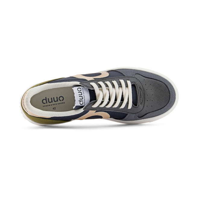 Duuo Zapatillas azules causal con detalles beige y verde Solo hoy
