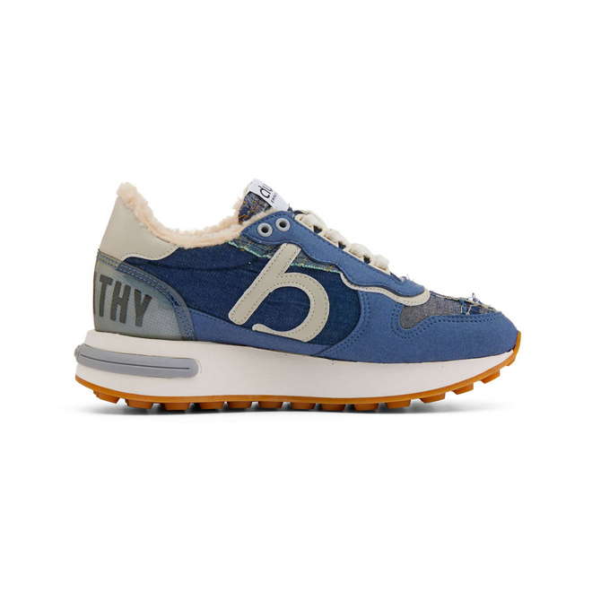 Duuo Zapatillas azules retro con cuña mujer Oferta especial de fábrica