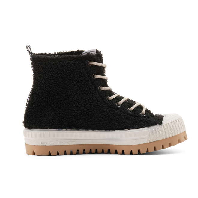 Duuo Zapatillas negras con plataforma y borreguito mujer Envío internacional gratuito