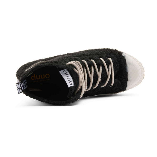 Duuo Zapatillas negras con plataforma y borreguito mujer Envío internacional gratuito