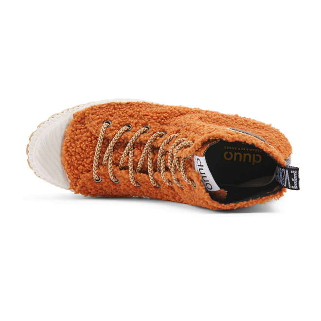Duuo Zapatillas naranjas con plataforma y borreguito mujer Ahorra y exporta