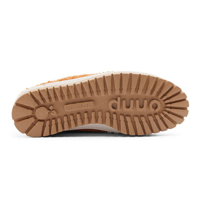 Duuo Zapatillas naranjas con plataforma y borreguito mujer Ahorra y exporta