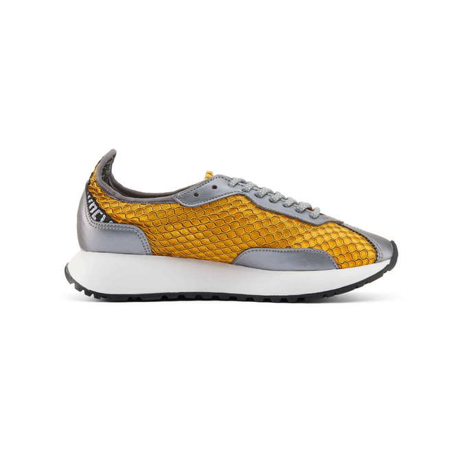 Duuo Zapatillas casual amarillas con detalles plateados mujer En oferta