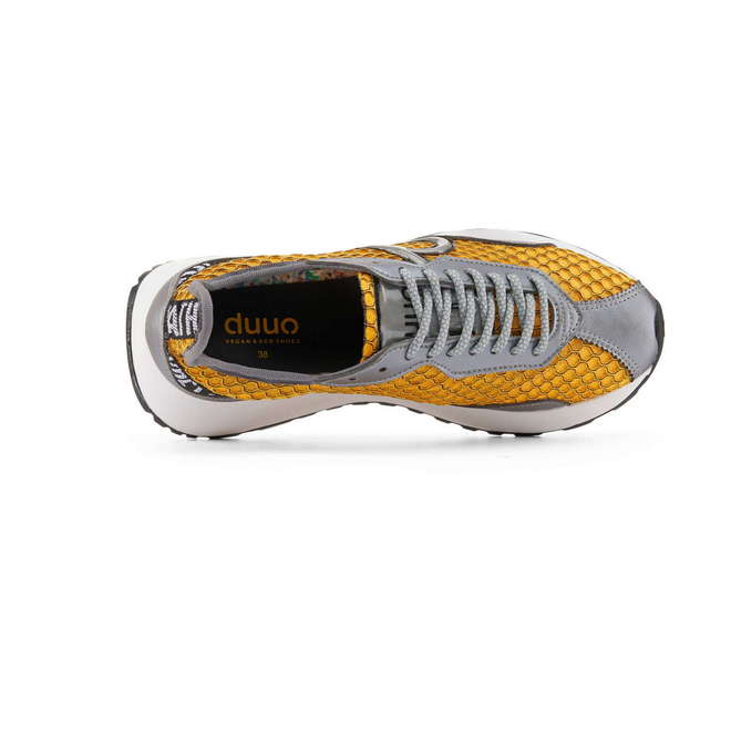 Duuo Zapatillas casual amarillas con detalles plateados mujer En oferta