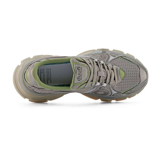 Duuo Zapatillas deportivas grises con detalles verdes Ofertas especiales