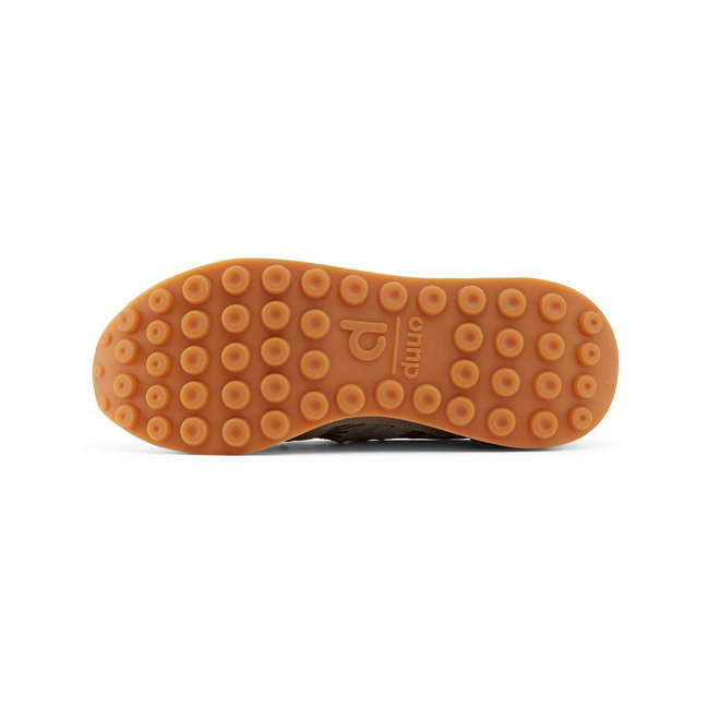 Duuo Zapatillas grises retro con cuña y detalles rojos mujer Rebajas de fin de temporada