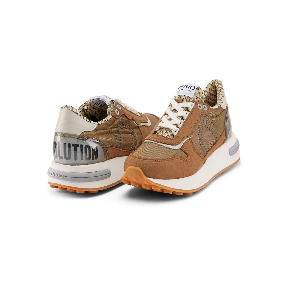 Duuo Zapatillas marrones retro con cuña mujer 2025